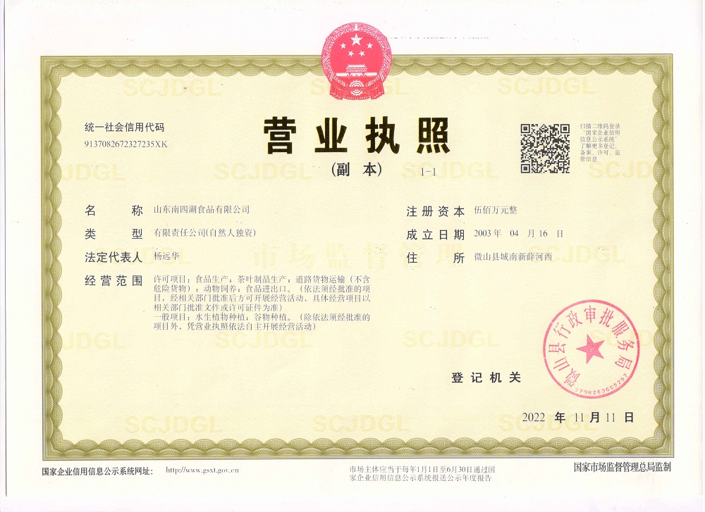 營業執照副本